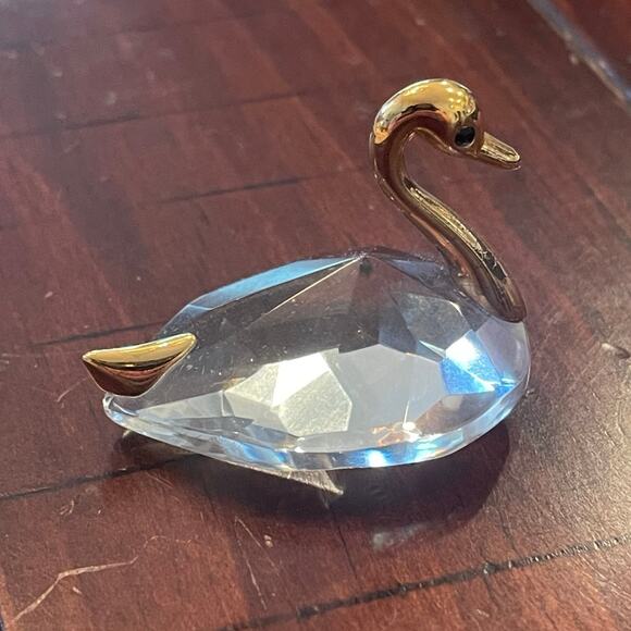 Crystal swan with gold - Picture 11 of 12